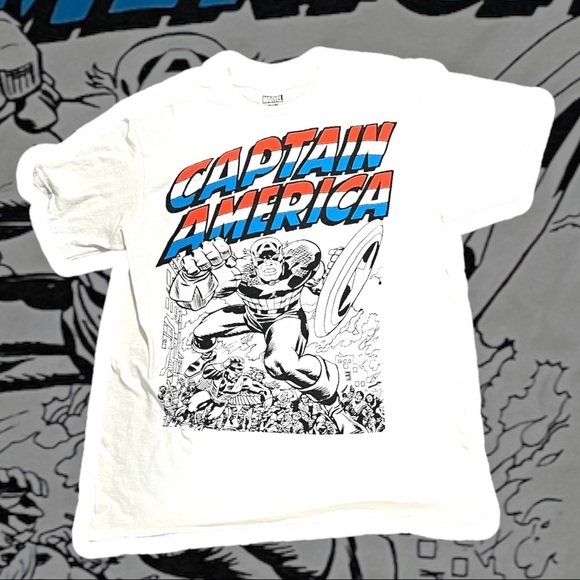 (M) Marvel Captain America Graphic Tee (18.5 X 26) - Picture 4 of 9